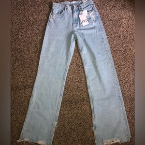 Zara Super High Rise Straight Fit Jeans - Size 40/8